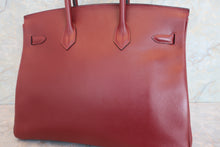 将图片加载到图库查看器，HERMES BIRKIN 35 Graine Couchevel leather Rouge H □F刻印 Hand bag 600060079
