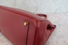 将图片加载到图库查看器，HERMES BIRKIN 35 Graine Couchevel leather Rouge H □F刻印 Hand bag 600060079
