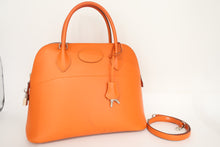 将图片加载到图库查看器，HERMES BOLIDE 31 Chamonix leather Orange □J刻印 Shoulder bag 800100083
