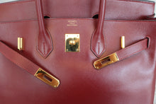 将图片加载到图库查看器，HERMES BIRKIN 35 Graine Couchevel leather Rouge H □F刻印 Hand bag 600060079
