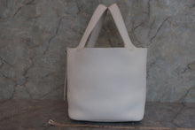 将图片加载到图库查看器，HERMES PICOTIN LOCK MM Clemence leather White A刻印 Hand bag 600090264
