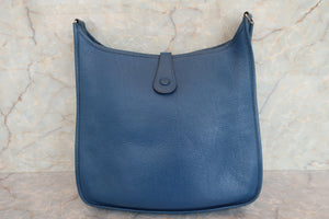 HERMES／エルメス エブリン1GM トリヨンクレマンス ブルー □J刻印 ショルダーバッグ 700020124