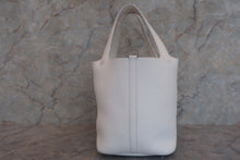 将图片加载到图库查看器，HERMES PICOTIN LOCK MM Clemence leather White A刻印 Hand bag 600090264
