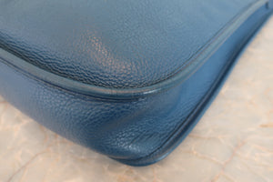 HERMES／エルメス エブリン1GM トリヨンクレマンス ブルー □J刻印 ショルダーバッグ 700020124