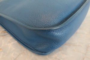 HERMES／エルメス エブリン1GM トリヨンクレマンス ブルー □J刻印 ショルダーバッグ 700020124
