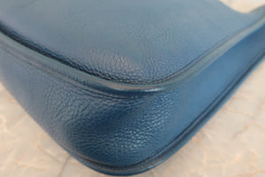HERMES／エルメス エブリン1GM トリヨンクレマンス ブルー □J刻印 ショルダーバッグ 700020124