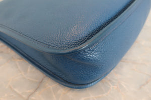HERMES／エルメス エブリン1GM トリヨンクレマンス ブルー □J刻印 ショルダーバッグ 700020124