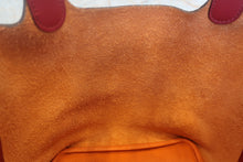Load image into Gallery viewer, HERMES PICOTIN LOCK TOUCH PM Clemence leather/Swift leather Orange/Rouge grenet X Engraving Hand bag 700120155
