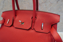 将图片加载到图库查看器，HERMES BIRKIN 30 Clemence leather Rouge casaque □P刻印 Hand bag 700010013
