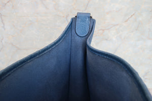 HERMES／エルメス エブリン1GM トリヨンクレマンス ブルー □J刻印 ショルダーバッグ 700020124