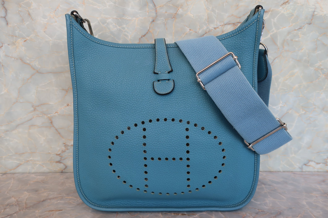 HERMES／エルメス エブリン3ＰＭ トリヨンクレマンス ブルージーン □M刻印 ショルダーバッグ 700050228