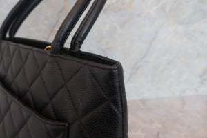 CHANEL/シャネル 復刻トート キャビアスキン ブラック/ゴールド金具 トートバッグ 700080172