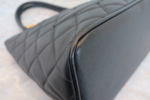 CHANEL/シャネル 復刻トート キャビアスキン ブラック/ゴールド金具 トートバッグ 700080172