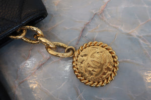 CHANEL/シャネル 復刻トート キャビアスキン ブラック/ゴールド金具 トートバッグ 700080172