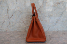 Load image into Gallery viewer, HERMES BIRKIN 25 Epsom leather Cognac □J Engraving Hand bag 700050278
