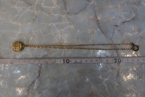 CHANEL CC mark necklace Gold plate Gold Necklace 500100125