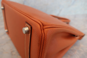 HERMES BIRKIN 25 Epsom leather Cognac □J Engraving Hand bag 700050278