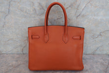 Load image into Gallery viewer, HERMES BIRKIN 30 Clemence leather Orange □J Engraving Hand bag 600070106
