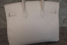 画像をギャラリービューアに読み込む, HERMES／エルメス バーキン35 クシュベル ホワイト/マットシルバー金具 □H刻印 ハンドバッグ 700020230
