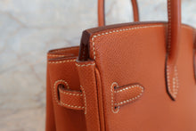 Load image into Gallery viewer, HERMES BIRKIN 25 Epsom leather Cognac □J Engraving Hand bag 700050278
