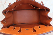 Load image into Gallery viewer, HERMES BIRKIN 25 Epsom leather Cognac □J Engraving Hand bag 700050278
