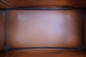 HERMES BIRKIN 25 Epsom leather Cognac □J Engraving Hand bag 700050278