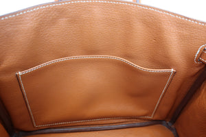 HERMES BIRKIN 25 Epsom leather Cognac □J Engraving Hand bag 700050278