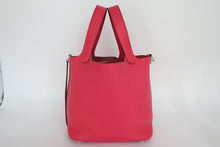 将图片加载到图库查看器，HERMES PICOTIN LOCK PM Clemence leather Rose extreme D刻印 Hand bag 800100107
