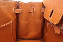 Load image into Gallery viewer, HERMES BIRKIN 25 Epsom leather Cognac □J Engraving Hand bag 700050278
