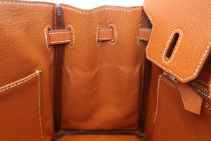 HERMES BIRKIN 25 Epsom leather Cognac □J Engraving Hand bag 700050278
