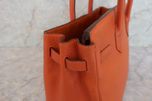 将图片加载到图库查看器，HERMES BIRKIN 30 Clemence leather Orange □J刻印 Hand bag 600070106
