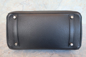 HERMES BIRKIN 30 Clemence leather Black □H Engraving Hand bag 700090207
