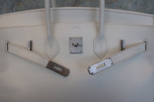 画像をギャラリービューアに読み込む, HERMES／エルメス バーキン35 クシュベル ホワイト/マットシルバー金具 □H刻印 ハンドバッグ 700020230
