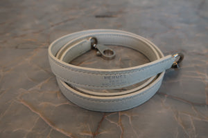 HERMES／エルメス ボリード35 トワルアッシュ/トリヨンクレマンス ベージュ/ホワイト □E刻印 ショルダーバッグ 700070097