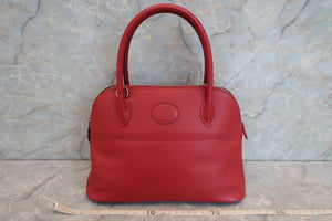 HERMES／BOLIDE 27 Epsom leather Rouge garance □L Engraving Shoulder bag 500120029