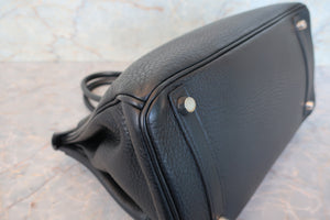 HERMES BIRKIN 30 Clemence leather Black □H Engraving Hand bag 700090207