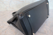 Load image into Gallery viewer, HERMES BIRKIN 30 Clemence leather Black □H Engraving Hand bag 700090207

