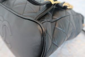 CHANEL/シャネル マトラッセチェーンリュック ラムスキン ブラック/ゴールド金具 リュック 700080134