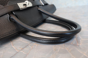 HERMES BIRKIN 30 Clemence leather Black □H Engraving Hand bag 700090207