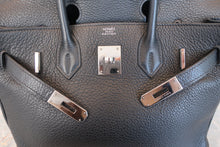 Load image into Gallery viewer, HERMES BIRKIN 30 Clemence leather Black □H Engraving Hand bag 700090207
