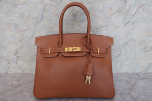 HERMES BIRKIN 30 Graine Couchevel leather Gold □A刻印 Hand bag 600090216