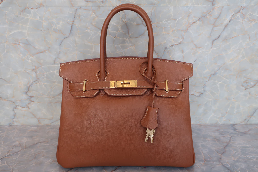 HERMES BIRKIN 30 Graine Couchevel leather Gold □A刻印 Hand bag 600090216