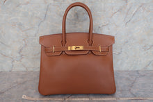 将图片加载到图库查看器，HERMES BIRKIN 30 Graine Couchevel leather Gold □A刻印 Hand bag 600090216
