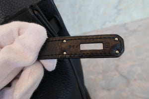 HERMES BIRKIN 30 Clemence leather Black □H Engraving Hand bag 700090207