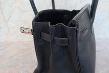 Load image into Gallery viewer, HERMES BIRKIN 30 Clemence leather Black □H Engraving Hand bag 700090207
