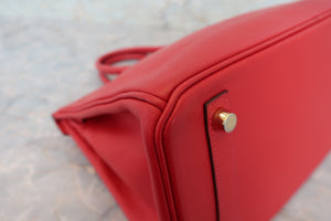 HERMES／エルメス バーキン30 ヴォーエプソン ルージュカザック C刻印 ハンドバッグ 700040006