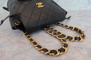 CHANEL/シャネル マトラッセチェーンリュック ラムスキン ブラック/ゴールド金具 リュック 700080134