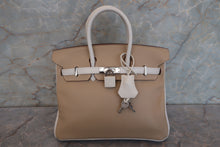 画像をギャラリービューアに読み込む, HERMES／エルメス バーキン25パーソナルオーダー ヴォースイフト タバックキャメル/ホワイト □O刻印 ハンドバッグ 700110028
