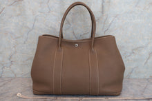 将图片加载到图库查看器，HERMES GARDEN PARTY PM Negonda leather Etoupe gray □O刻印 Tote bag 600060151
