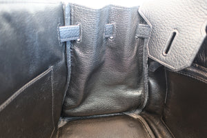 HERMES BIRKIN 30 Clemence leather Black □H Engraving Hand bag 700090207